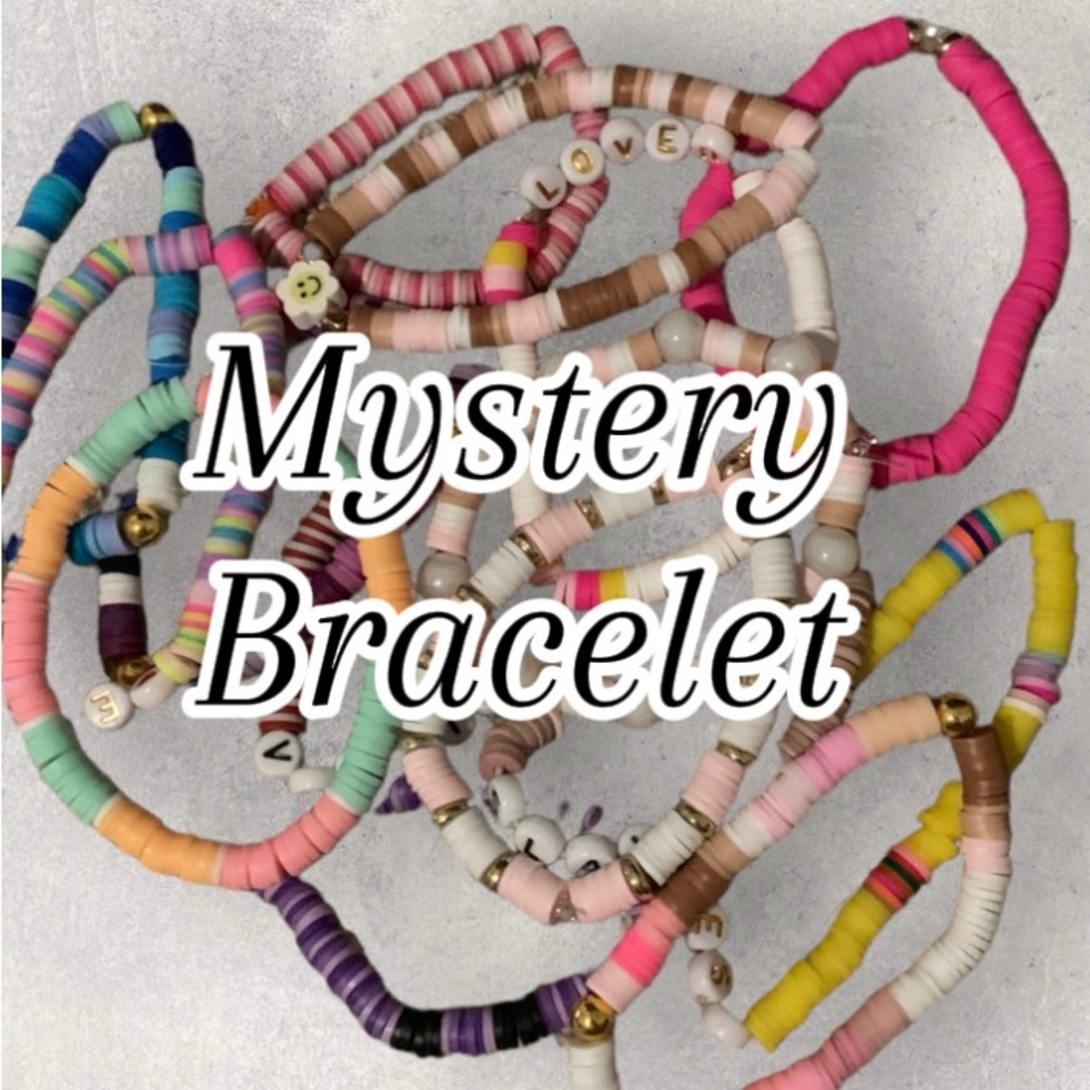 Mystery handmade clay bead bracelet